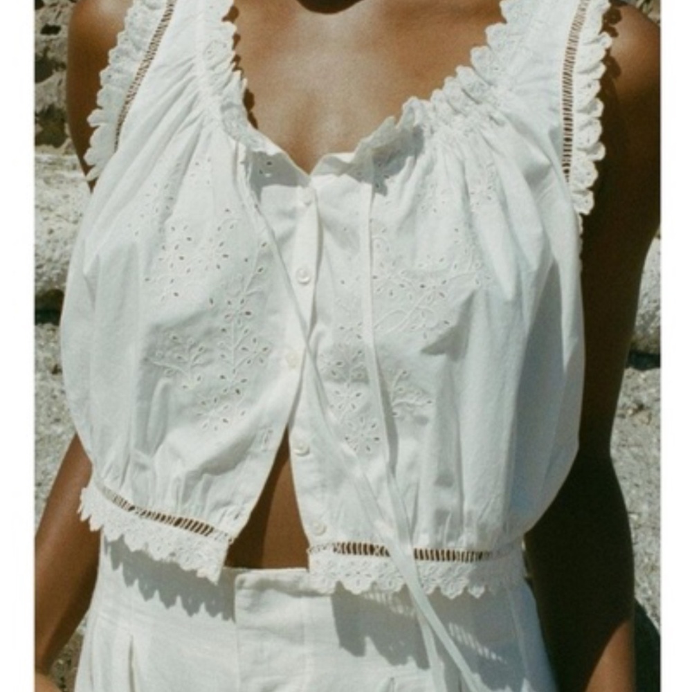 Doen Traveler Top, salt in semi sheer